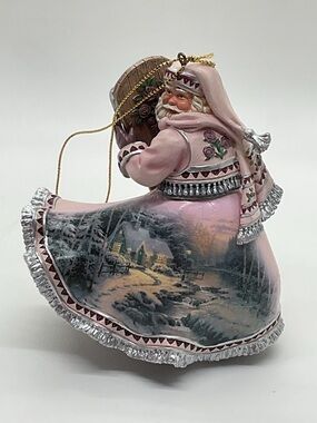 Ashton-Drake Old World Thomas Kinkade Santa Ornament Winter Path of Welcome